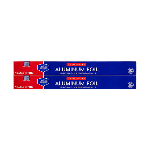 Berkley Jensen 18"" Heavy-Duty Aluminum Foil, 2 pk./150 sq. ft.